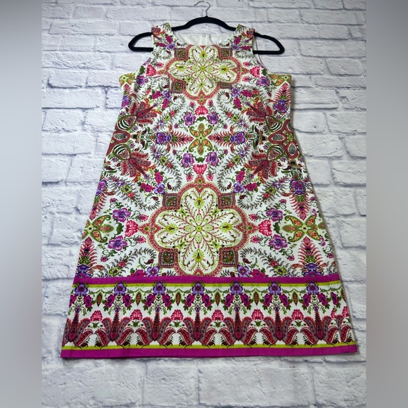 London Times Multicolor Flora Sheath Dress. Size 10. - Picture 5 of 8